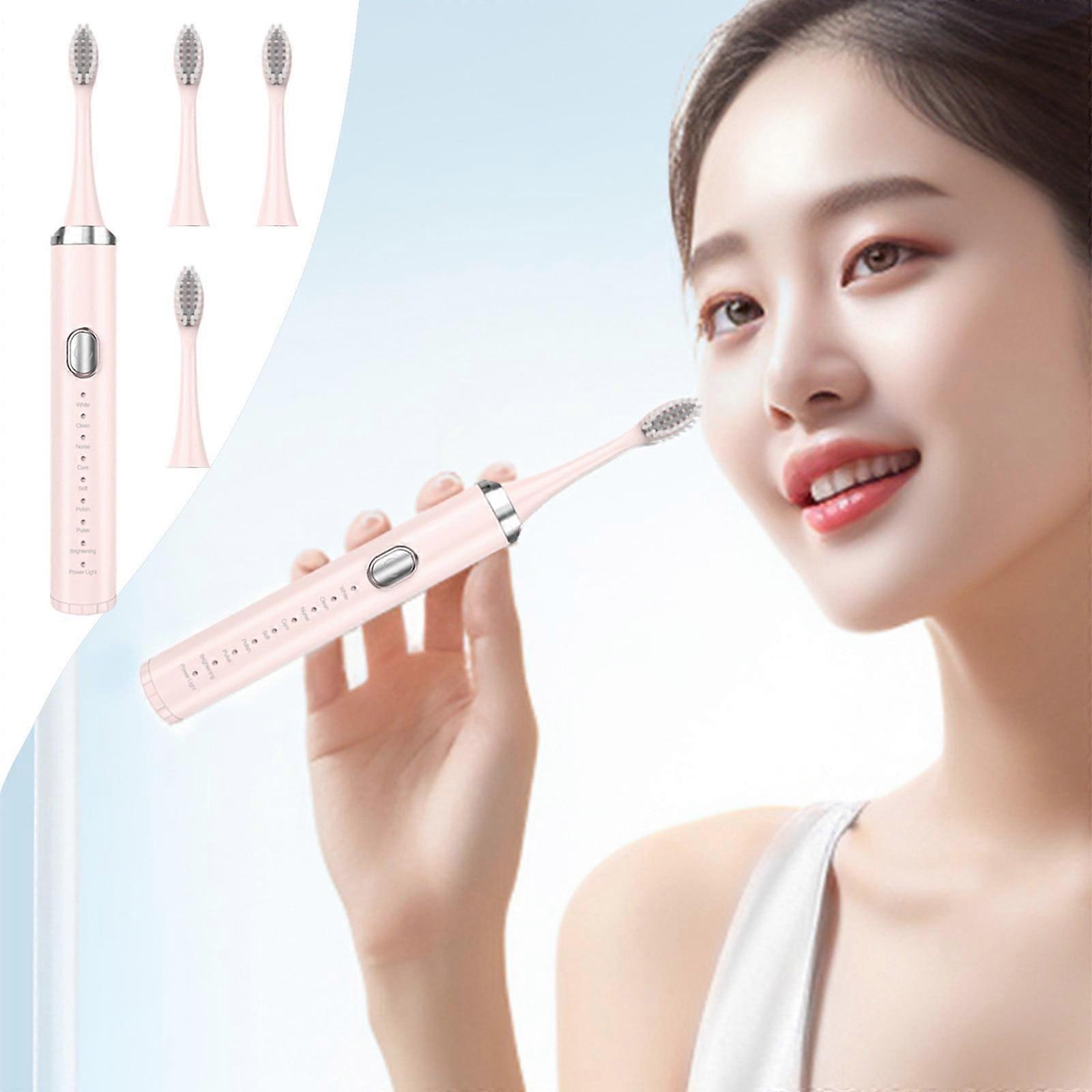 Kiplyki New Electric Toothbrush, Low Noise & Portable, Smart Timer, IPX7 Waterproof, 8 Modes, 4 Heads, Compatible with Standard Chargers