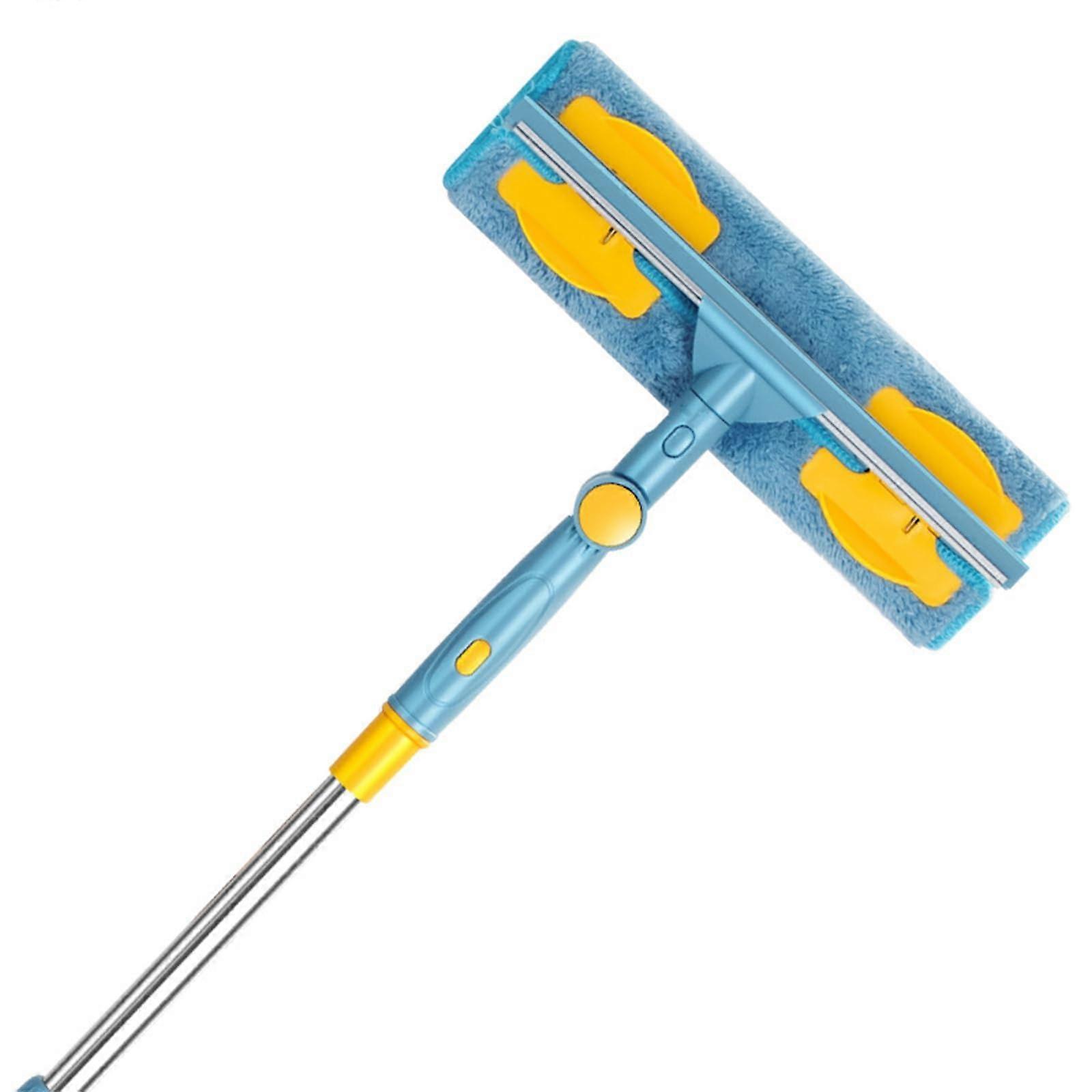 Window Cleaning Squeegee with Telescopic Long Handle and Scrubber for Glass, Mirrors and  Outdoor Windows