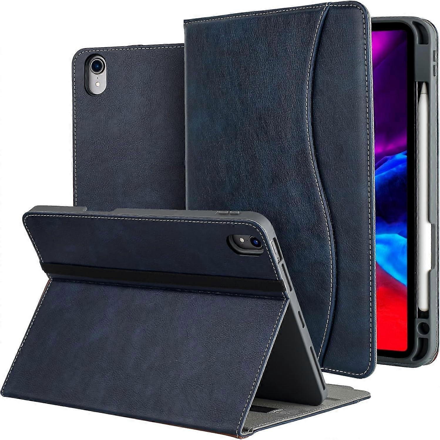 Case for compatible with iPad Air 5th Generation 2022/2020 compatible with iPad air 4th Gen with Pencil Holder, Auto Wake/Sleep Multi-Angle