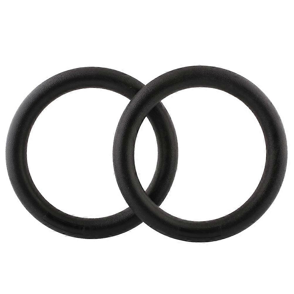 2PCS Black Gymnastic Rings for Bodyweight Training