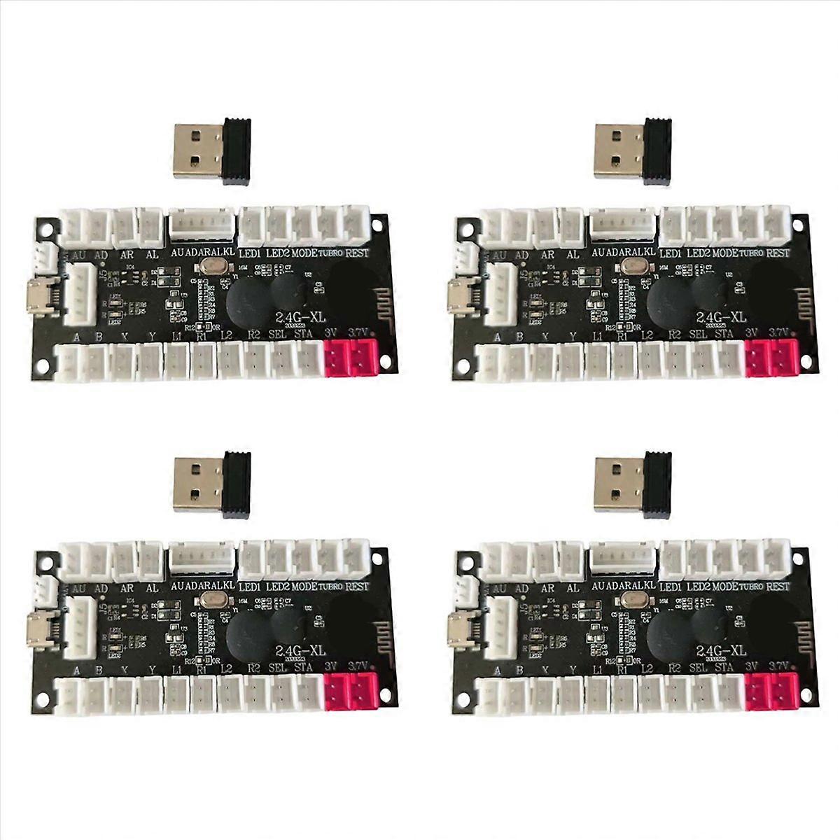 4X 2.4G Wireless Zero Delay Joystick Encoder Game Controller Board Diy Kit Parts Support Wireless PC