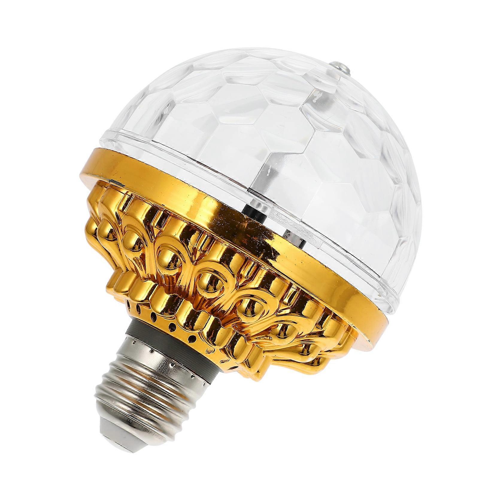Bombilla de luz giratoria dorada, bombilla LED giratoria para escenario, luz de fiesta, luz de escenario