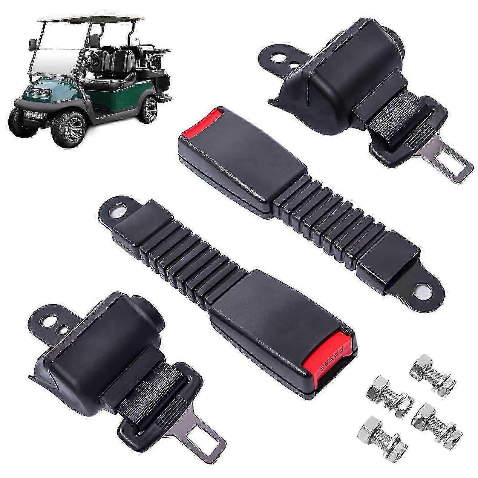 Retractable Golf Cart Seat Belts, Universal Fit for Various Models, Suitable for Certain Brands, Buggies, Go Karts, UTVs and Buses