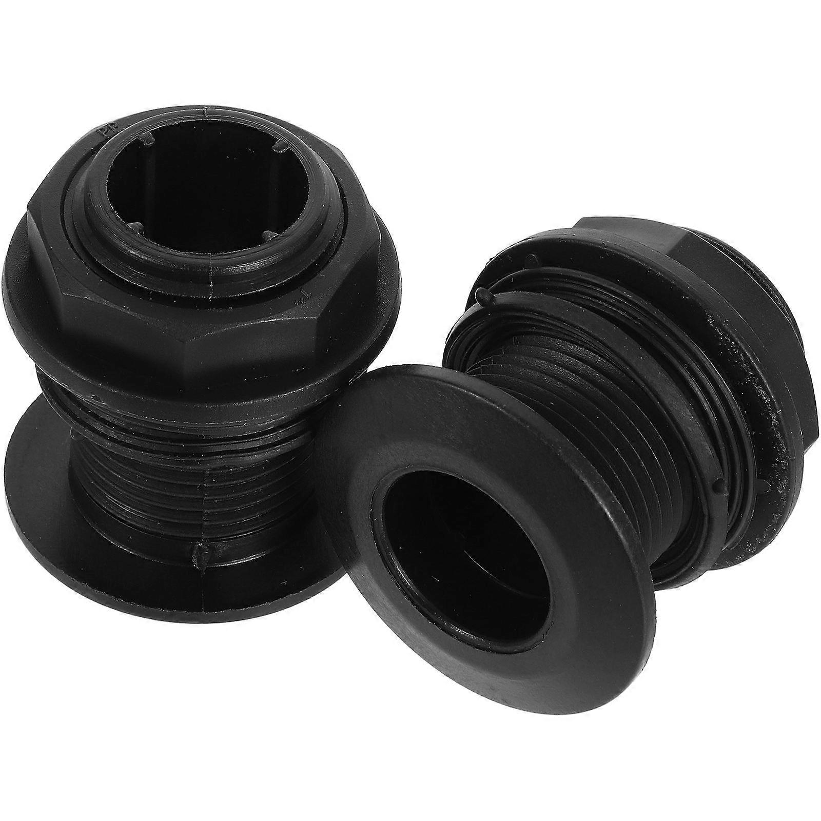 Rain Barrel Bulkhead Fitting for Garden Hose with External Thread 2Pcs