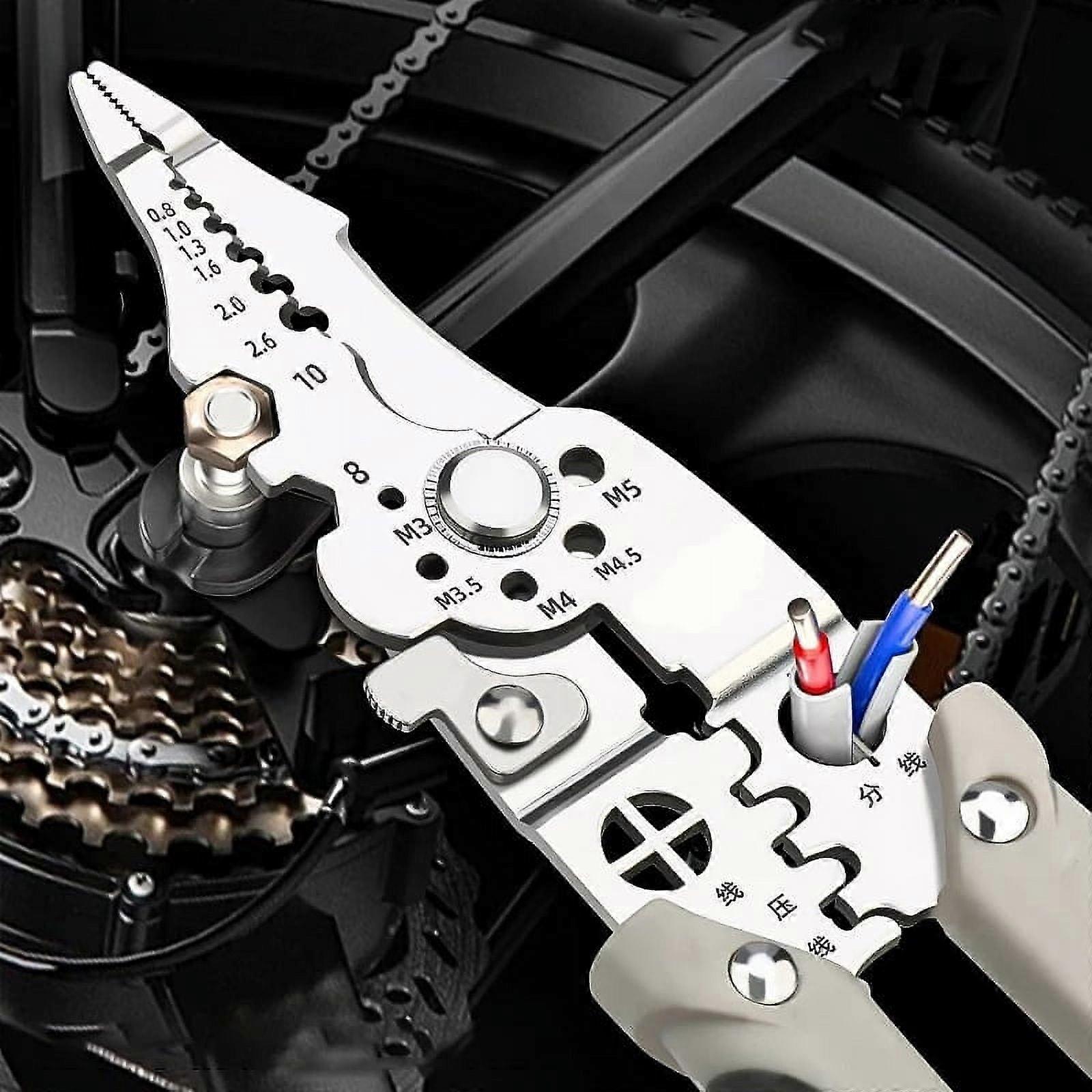 YiFudd Multi Functional Electrician Wire Stripper Wire Splitter Pliers