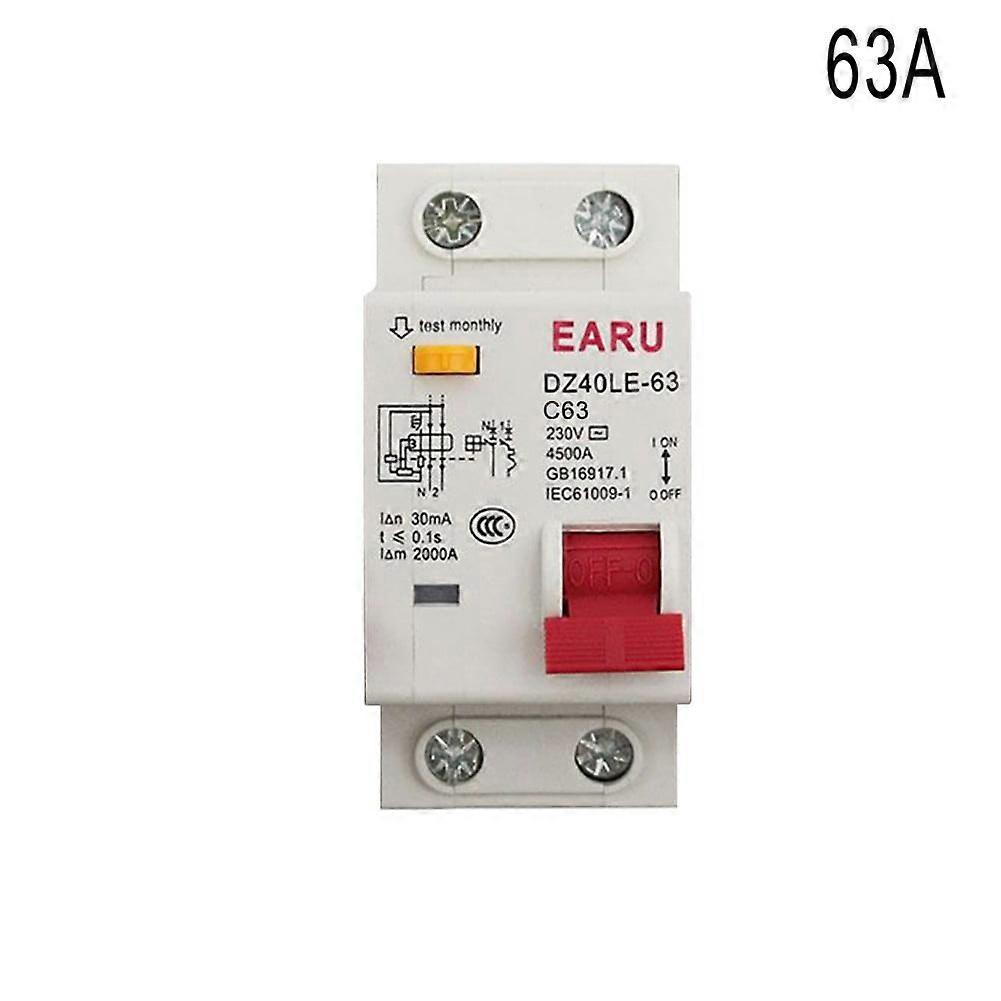 230V residual current circuit breaker with overcurrent leakage protection