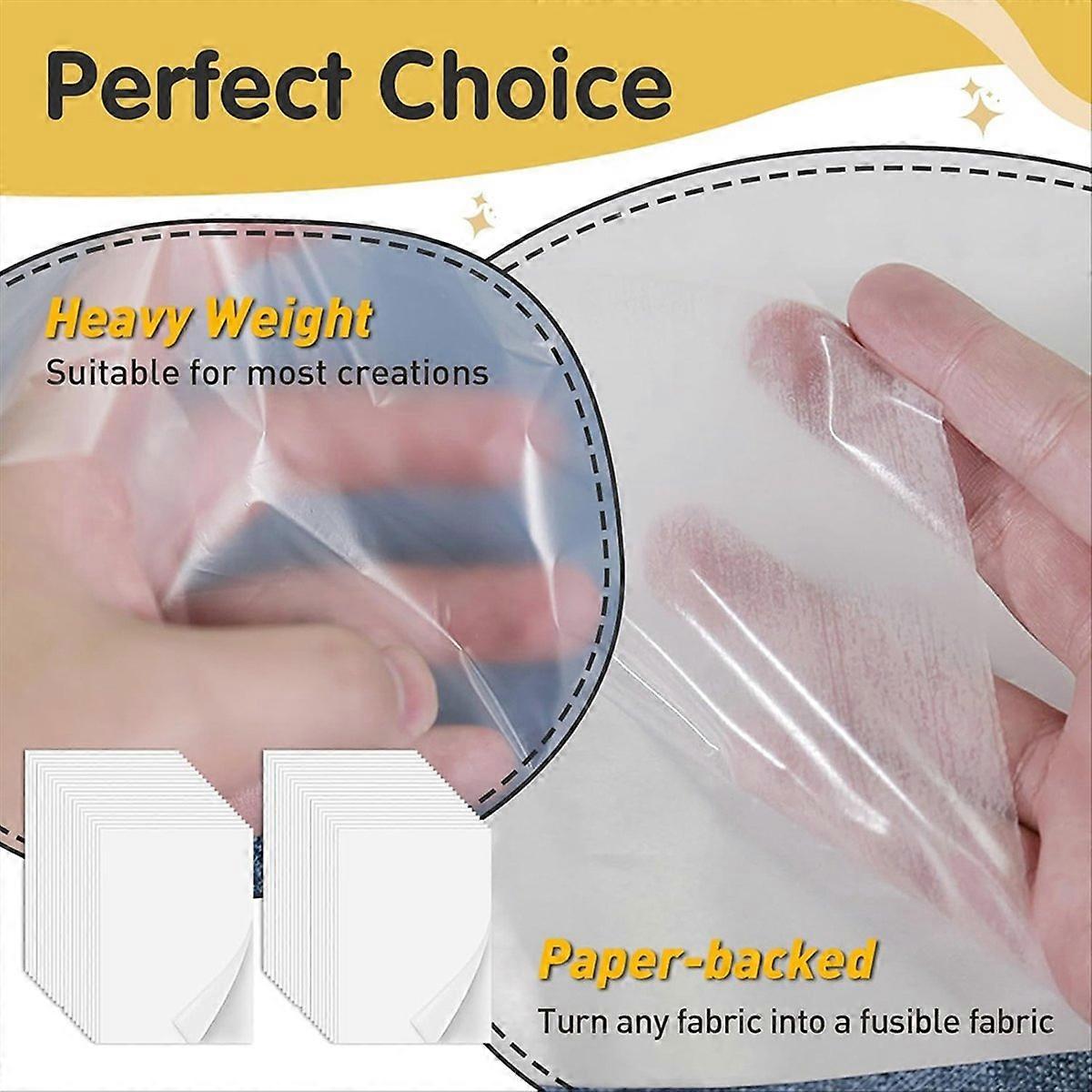 Iron on Adhesive Sheets 40PCS, A4 Size Fusible Adhesive Sheets