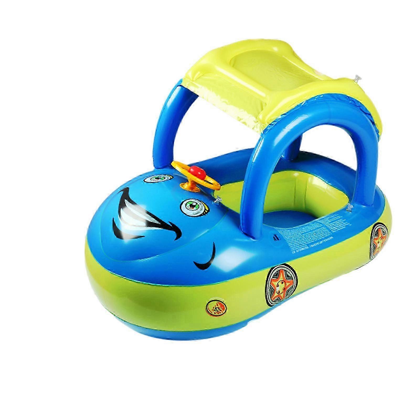 Inflatable Baby Float with Canopy Multipurpose Inflatable Pool Float for Boys Girls