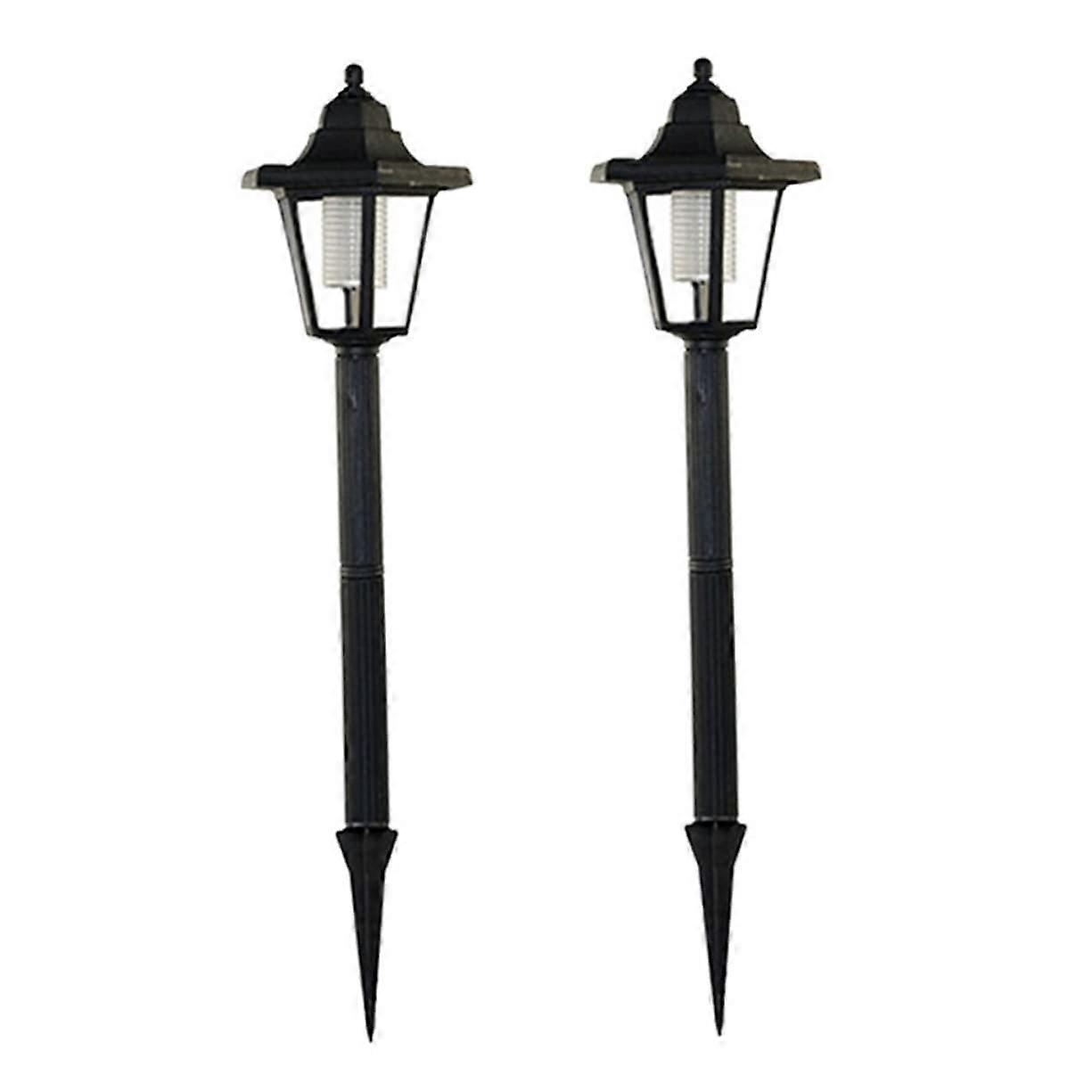 2 Pcs Solar Powered Garden Lights with Automatic Sensor Waterproof LED Pathway Lights for Outdoor
