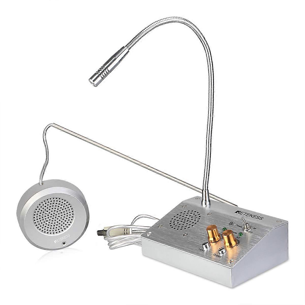 Window Intercom System with Independent Volume Control and Recording for Cashier or Reception Counter