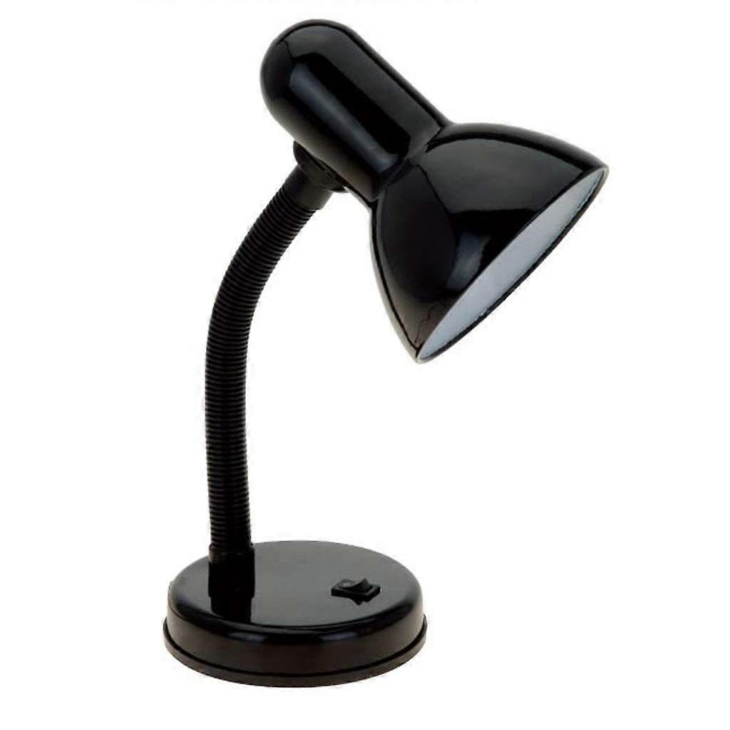 Black LED Table Lamp with Flexible Hose Neck and Easy Switch for Study, Bedroom, Bedside