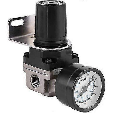 Air Pressure Regulator G1/4 with Gauge and Bracket for Compressor Control