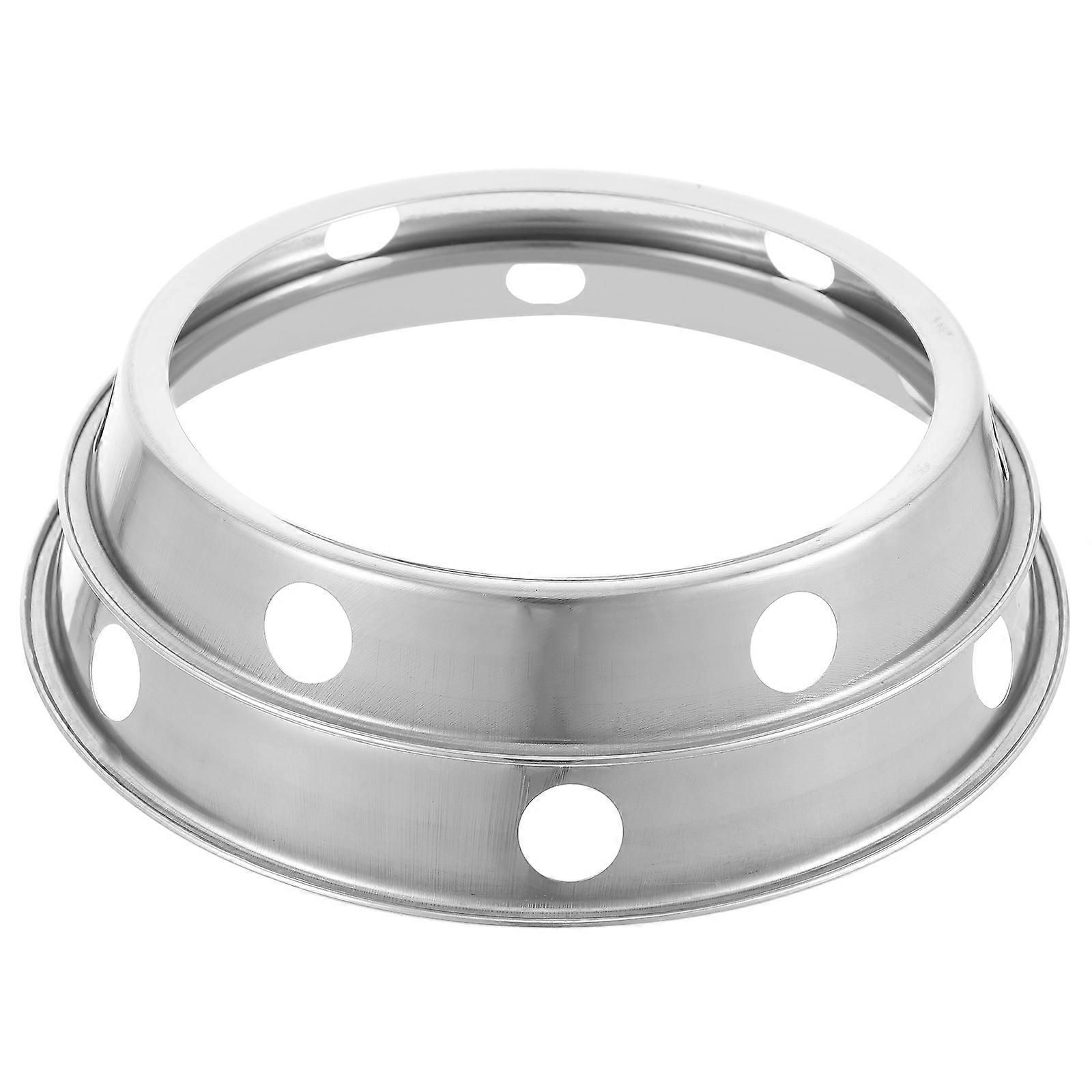 Wok Pot Stand Stainless Steel Designed for Stable Support 2Pcs Set