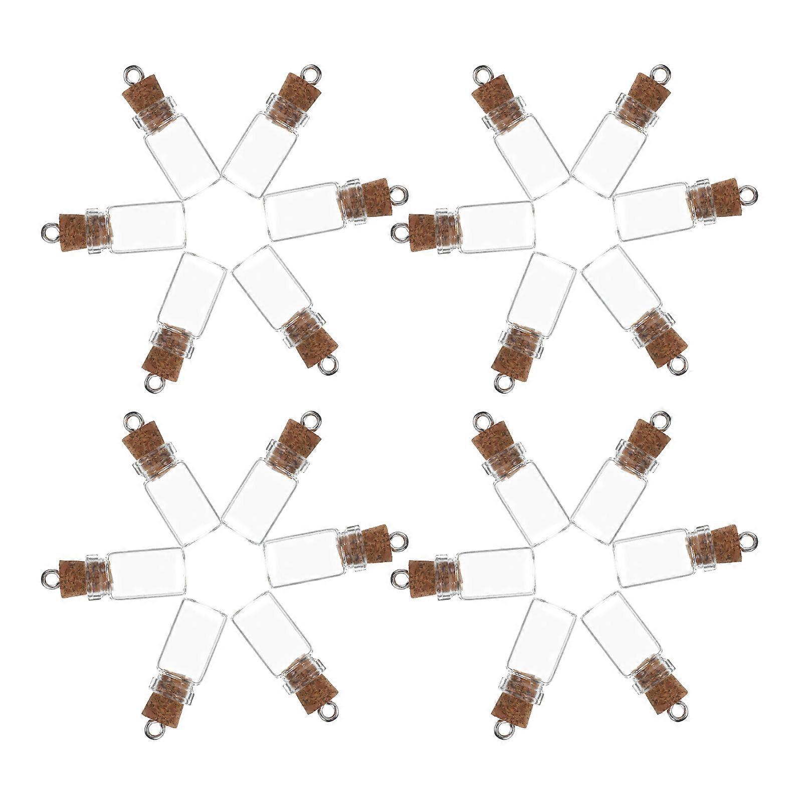 Transparent Glass Wish for DIY 100Pcs Mini Jars with Stopper