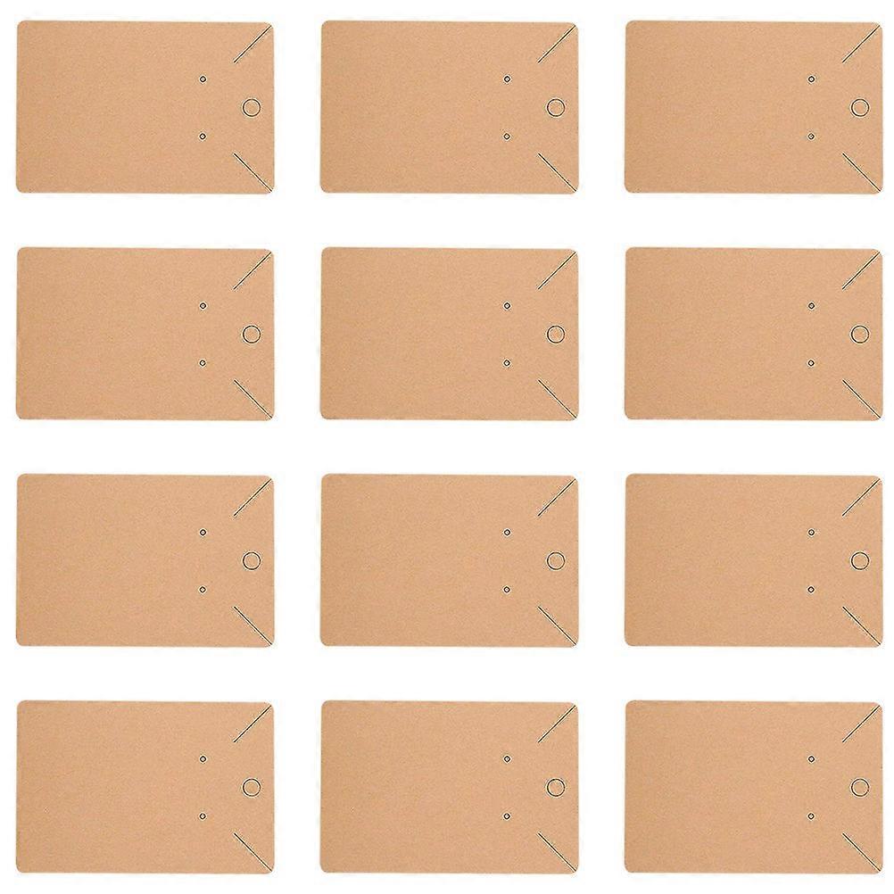 Earring Display Cards with Self-Seal Bag for Storage Use 100Sets Khaki