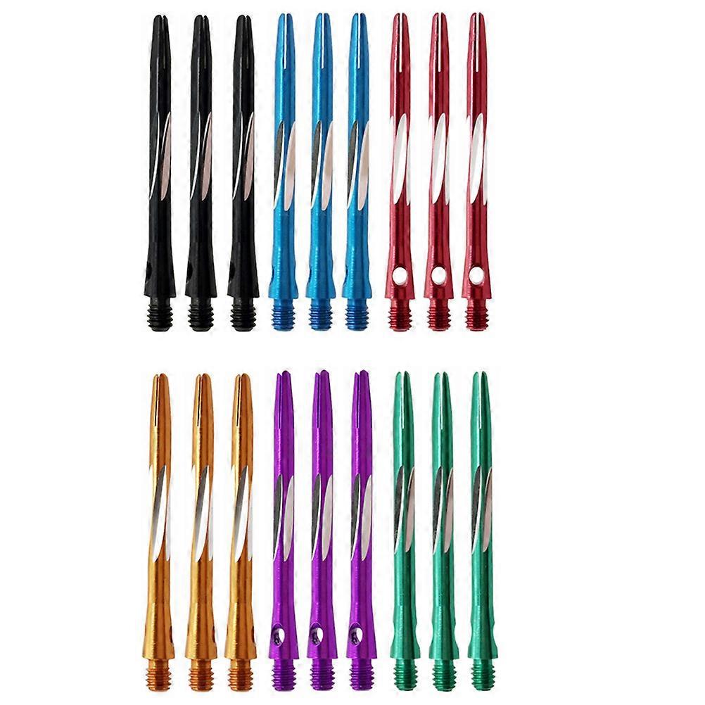 Darts Shafts Alloy Dart Rod for Playing Use 6Pcs Assorted Color Metal Shafts