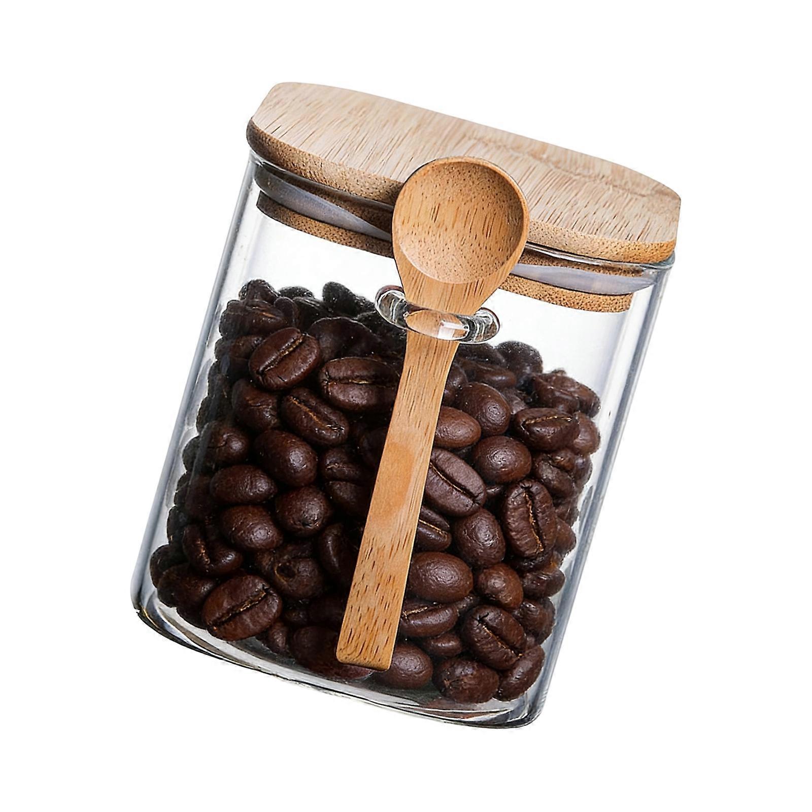 Clear View Food Container for Coffee Nut Includes Scoops and Sealed Lid for Moisture Proof Freshing  S