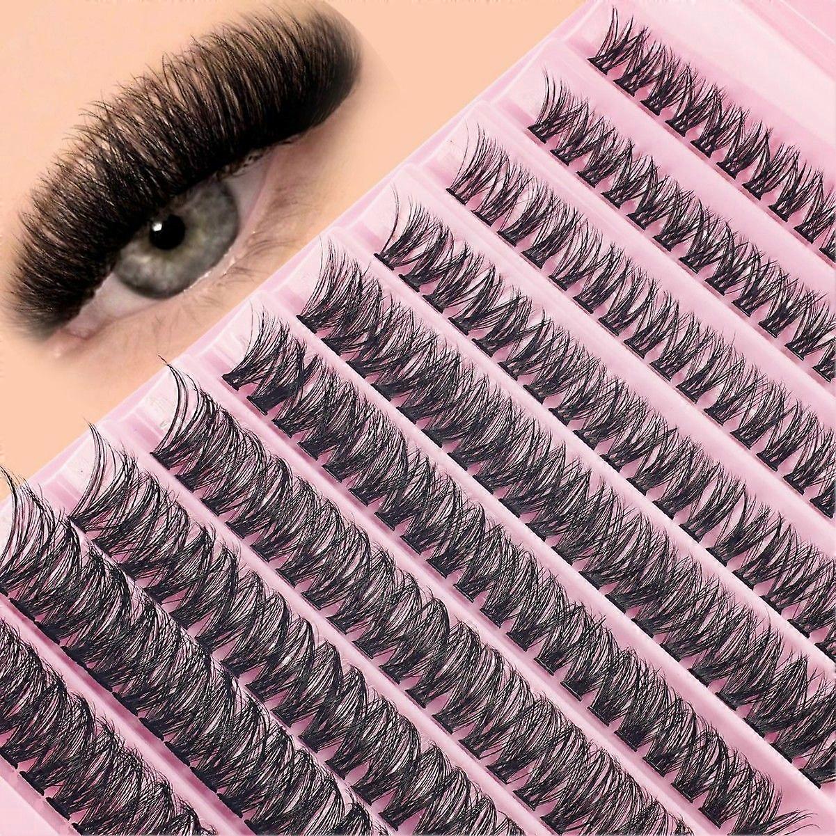 False Eyelashes 40D 80D Thick, Curly, and Wavy Hot-Melt Cluster Lashes 10 Rows Step Flatness Factory Individual Eyelash Extension