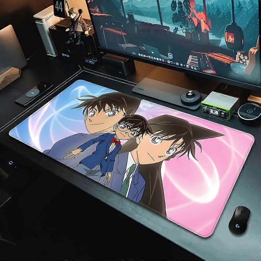 Cute anime Detective Conan Mousepad HD Printing Computer Gamers Locking Edge Non-slip Mouse Pad XXL90x40cm Keyboard PC Desk Pad