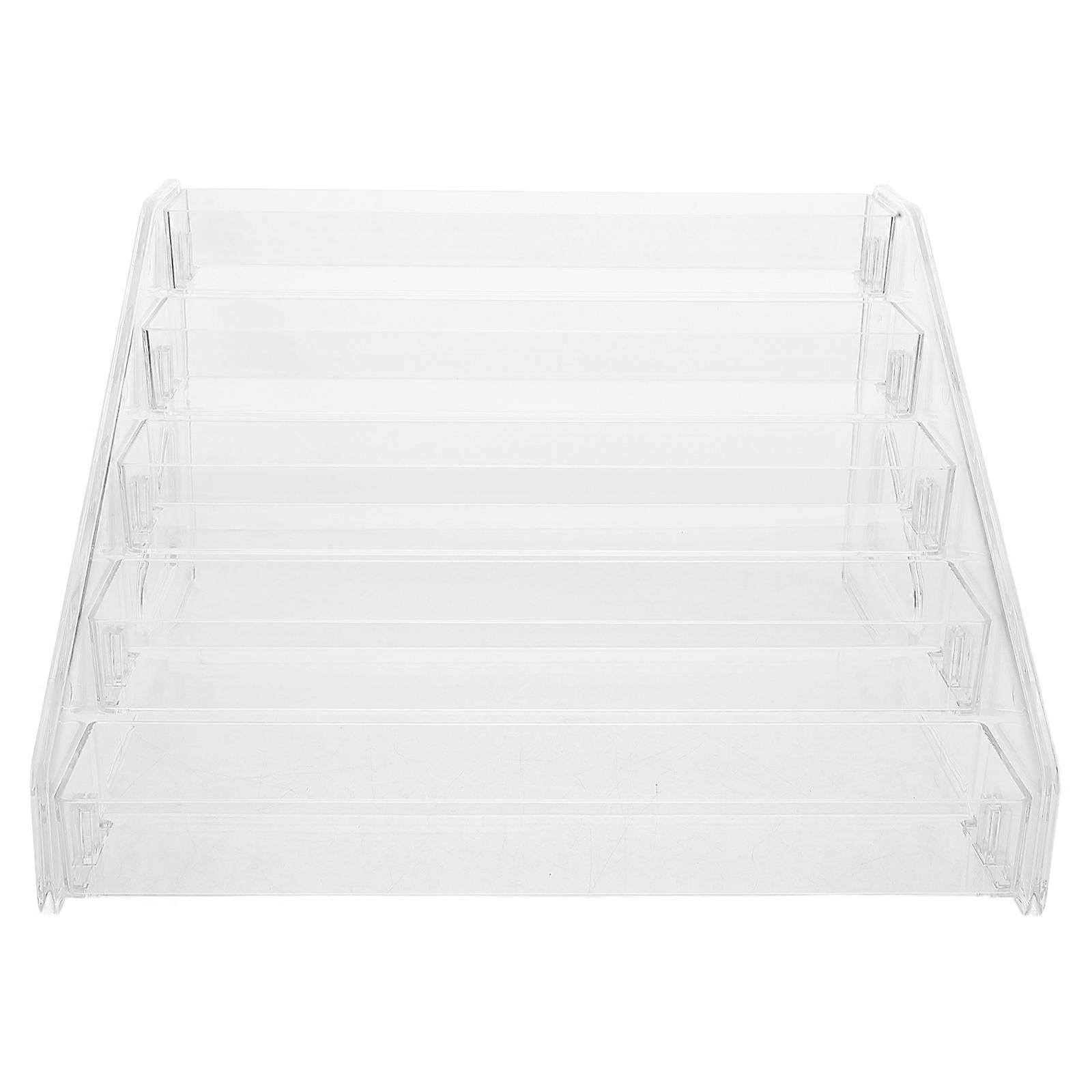 Acrylic Display Riser 5 Tiered Display Shelf for Tabletop Collectibles