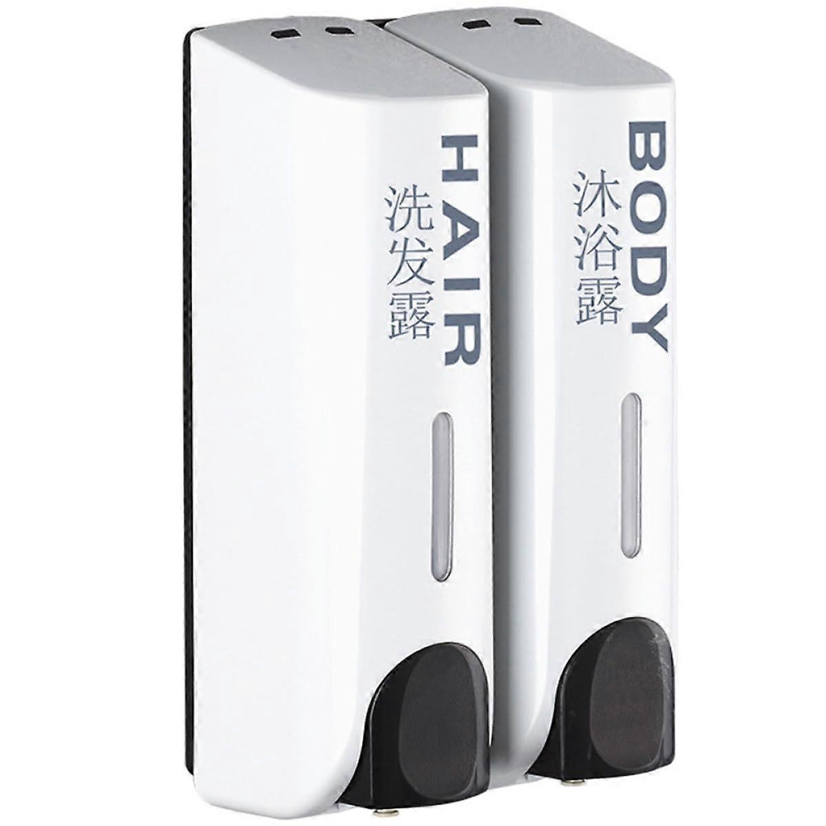 Wall Mounted Soap Dispenser NoDrill Easy Refill for Shampoo and Conditioner Shower Gel Holder