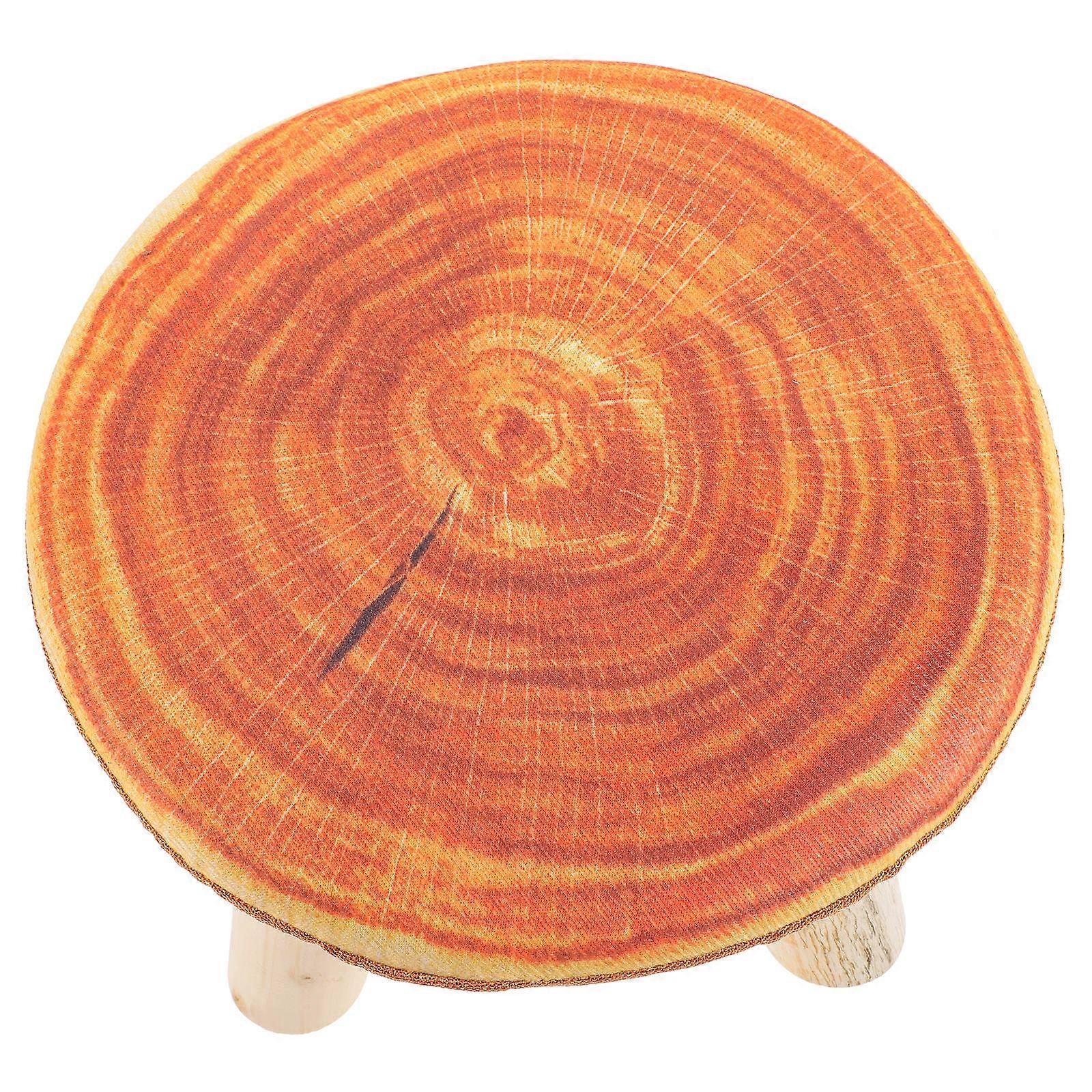 Orange Foam Wooden Stool for Toddlers Safe and Lightweight Step Stool for Home Use 12.0 x 12.0 x 10.0 Inches