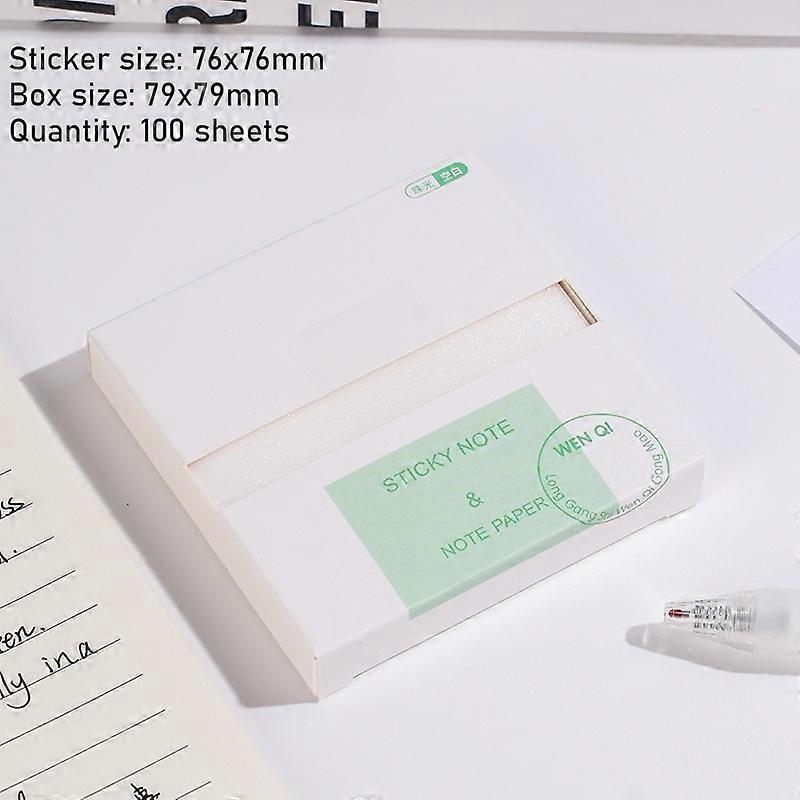 100sheets Pearlescent Color Posits Sticky Notes Pads Paper Stickers Posted It Notebook Memo Notepad Pull-out Message Sticker