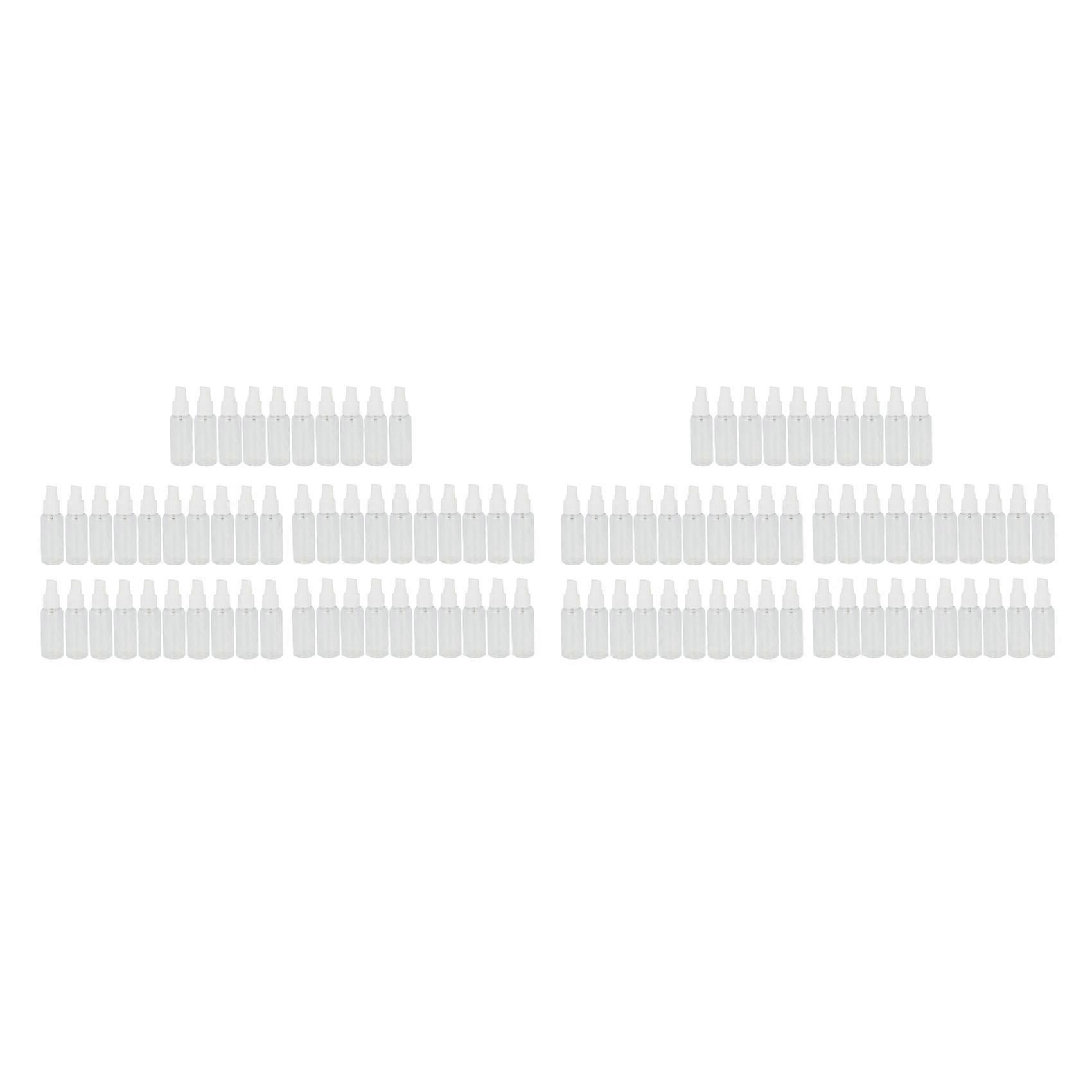 100 Pieces 50Ml Spray Bottles Plastic Empty Refillable Atomiser Transparent Travel Bottle