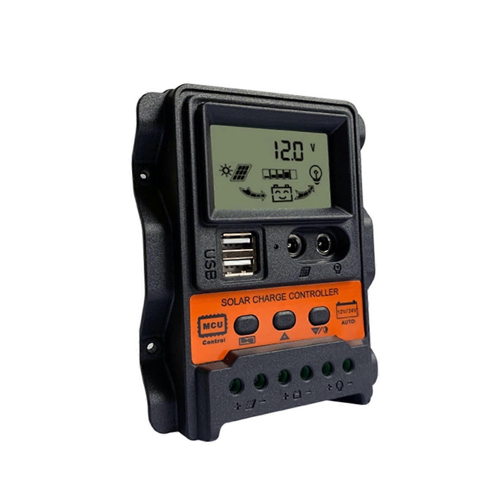Solar Controller 12V/24V MPPT 30A/20A/10A Dual USB LCD Display Battery Controller Regulator