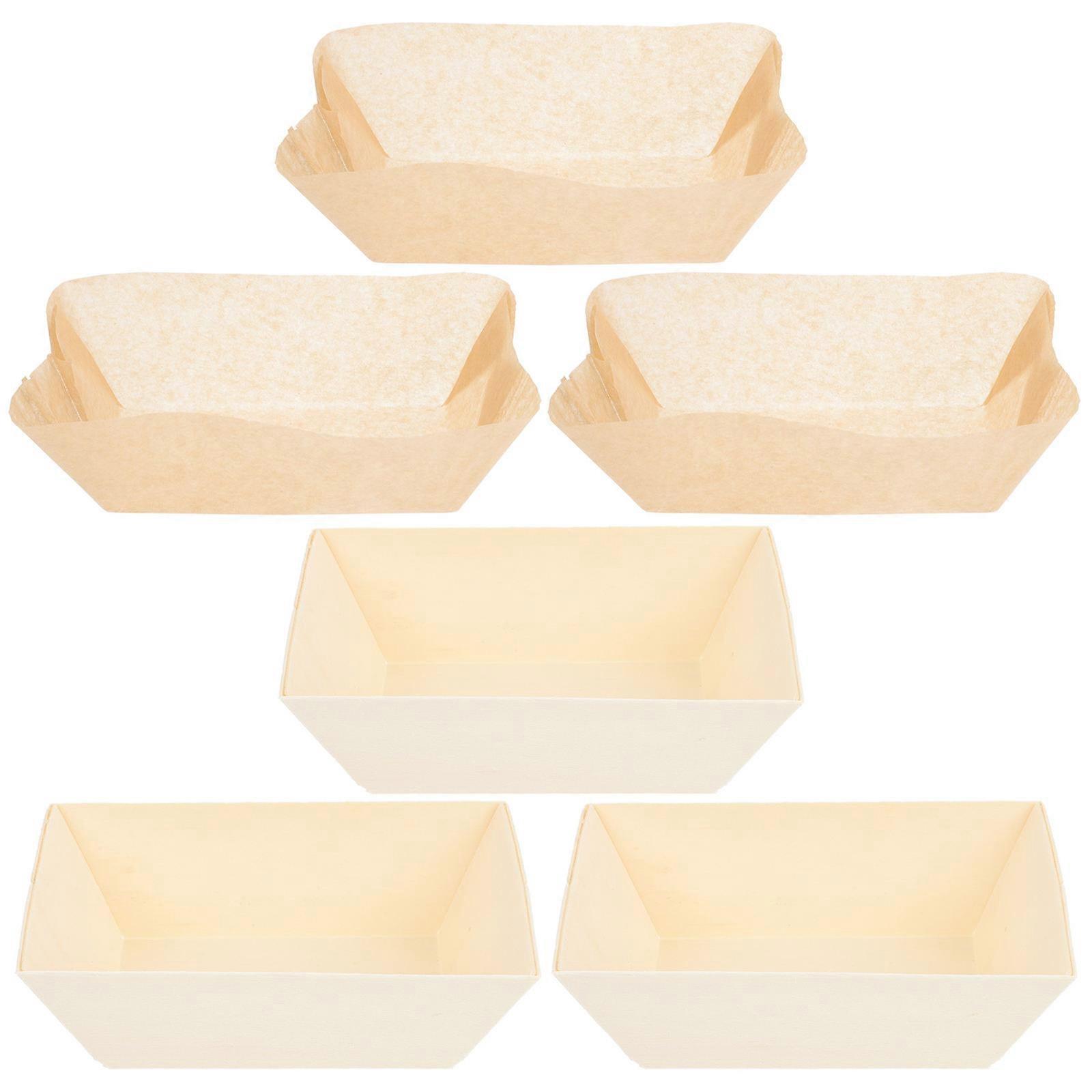 Safe Bread Baking Mold for Food Container Use 3Pcs Wooden Mold