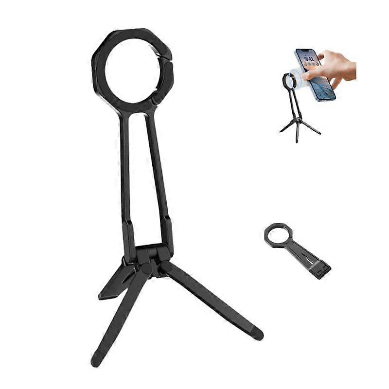 2025 New Magnetic Phone Holder Spring Clip Desktop 360 Rotatable Portable Tripod Stand for Live St
