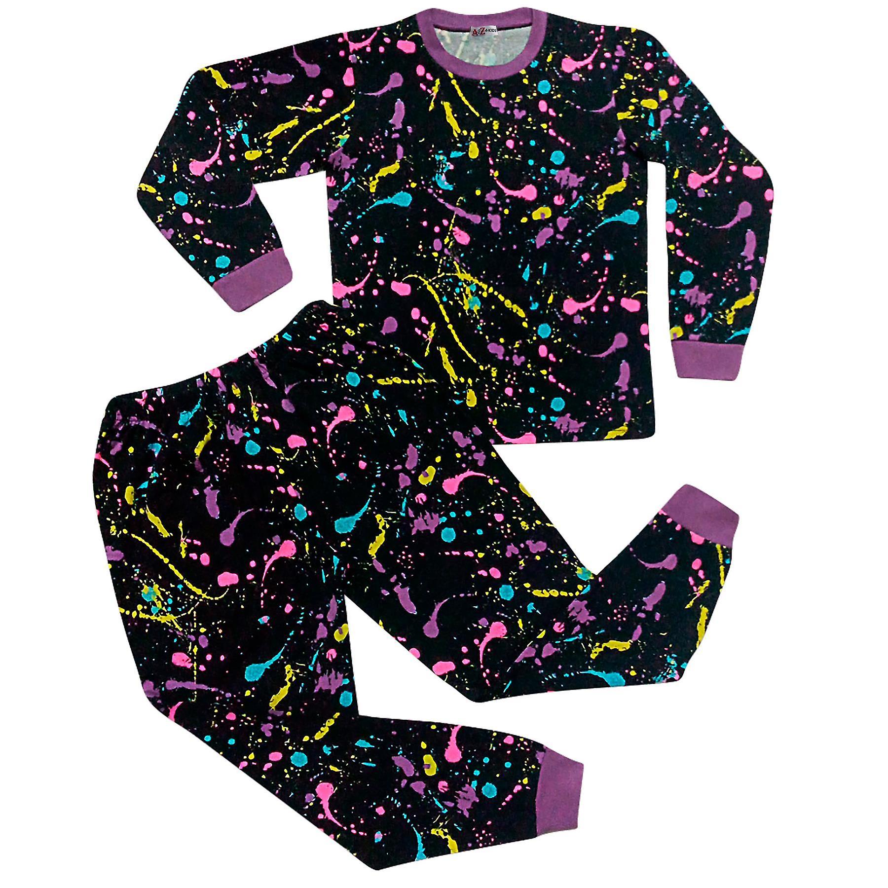 Lapset Pojat Tytöt Väri Solmio Väriaine Splash Cosplay Pyjamat Yöasut Lapset PJs