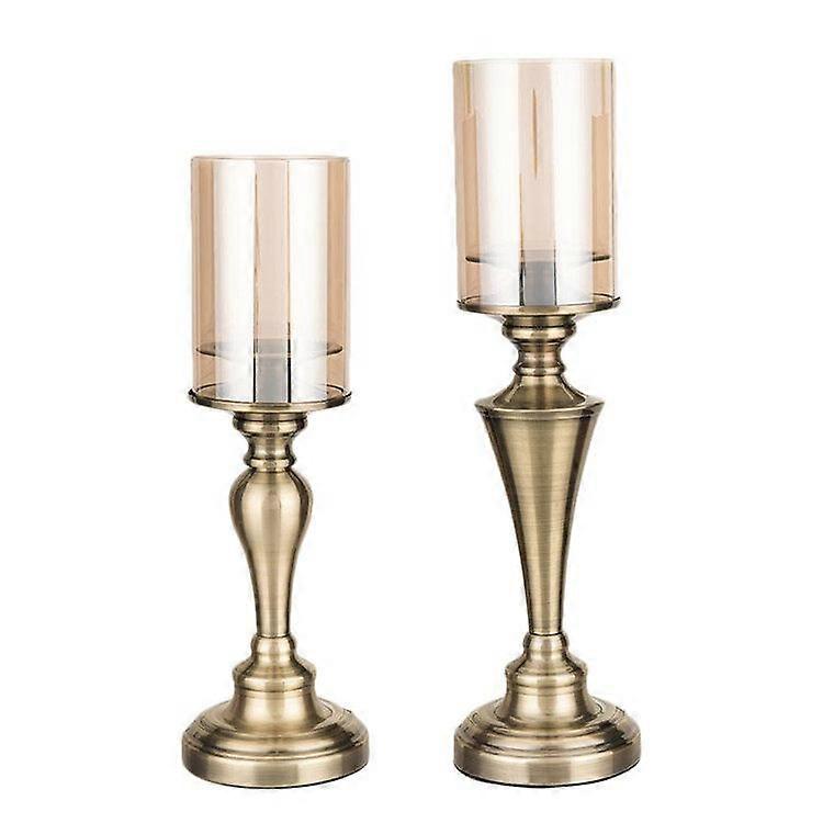 European-Style Home Decorations and Accessories Model Room Decoration Metal Candlestick Creative Study Living Room Vintage Ornament Crafts