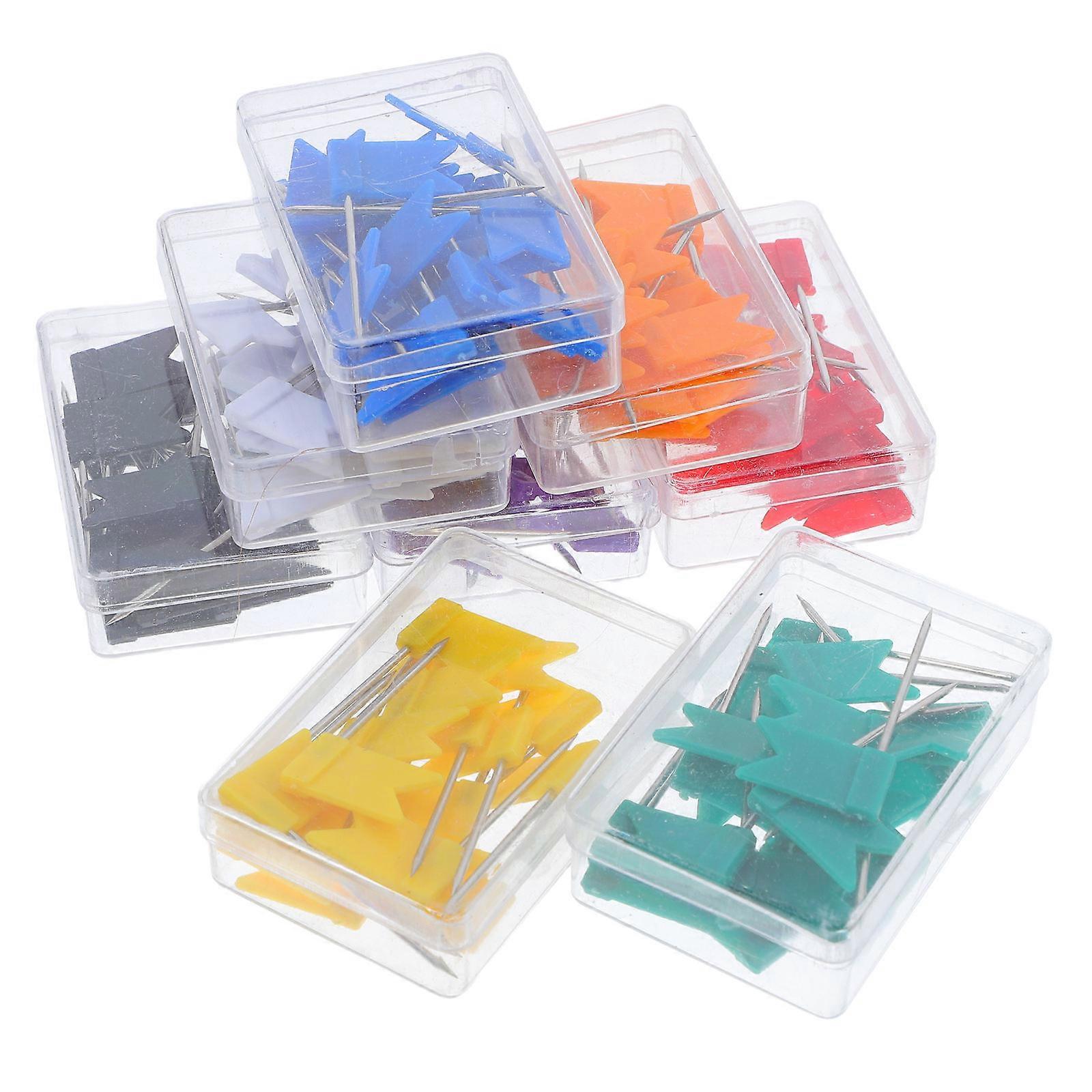 Map Flag Push Pins Colorful Push Pins for Corkboard 160Pcs Set