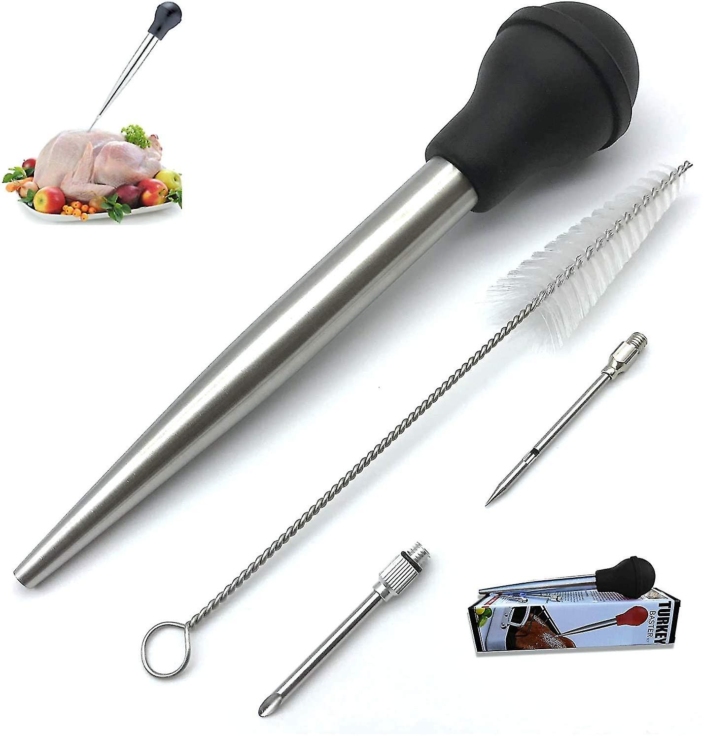 Tyrkia Baster, baster sprøyte for matlaging, rustfritt stål Baster