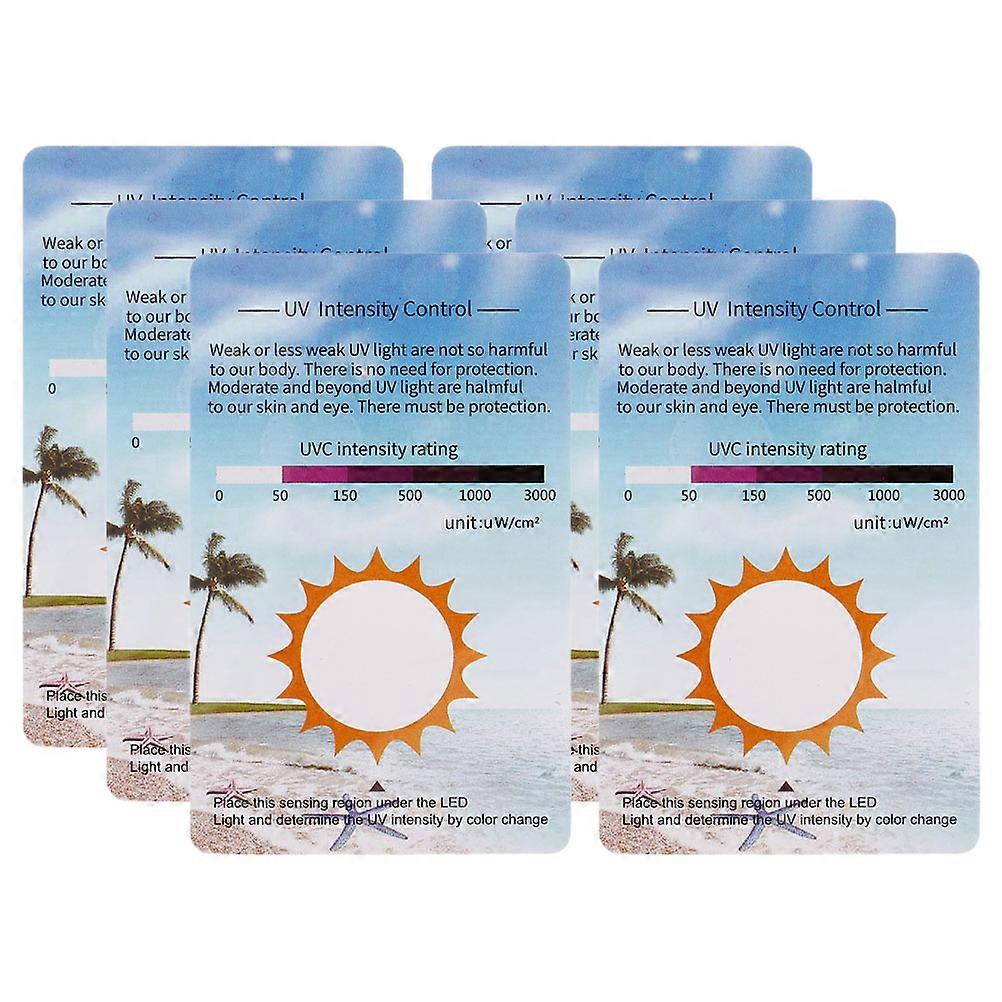 Uv Identifiers PVC for Uv Intensity Testing 6Pcs Collection for Home