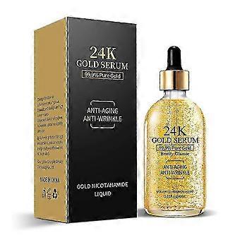 Serum Qanzire z 24-karatowym złotem i niacynamidem 30 ml Nawilżająca, przeciwzmarszczkowa, rozjaśniająca esencja do każdego rodzaju skóry