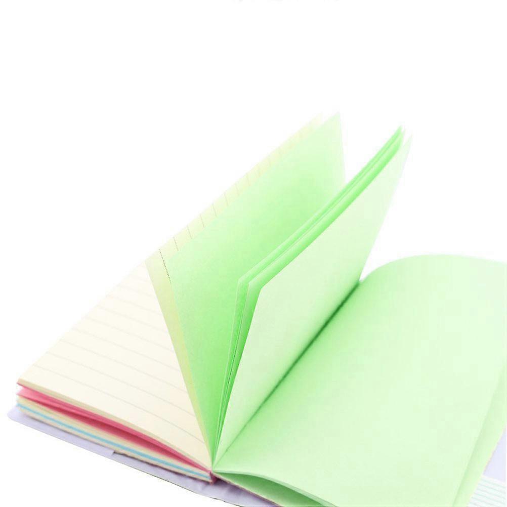 PU Notebook for Taking Notes Notebook with Colored Paper Green