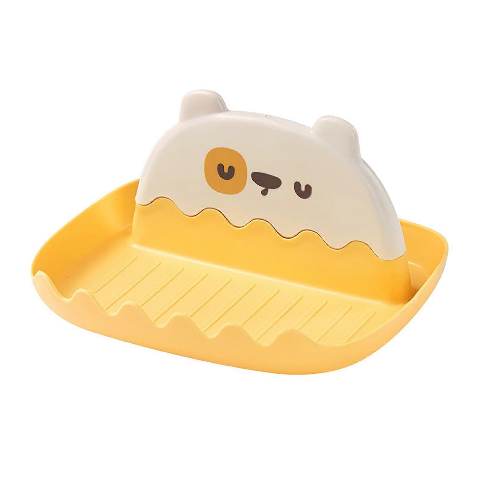 Multifunction Pot Lid and Spoon Rest Kitchen Utensil Holder Thickened Organizer Yellow