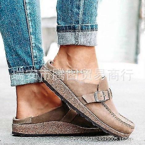 Kvinder Slip På Undervisere Hyttesko Backless Flat Beach Arbejdssko