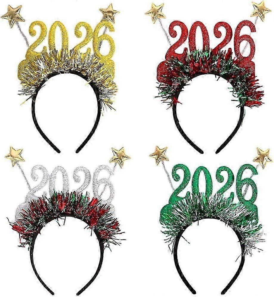 Neujahrsstirnband 2026, 4 Stück