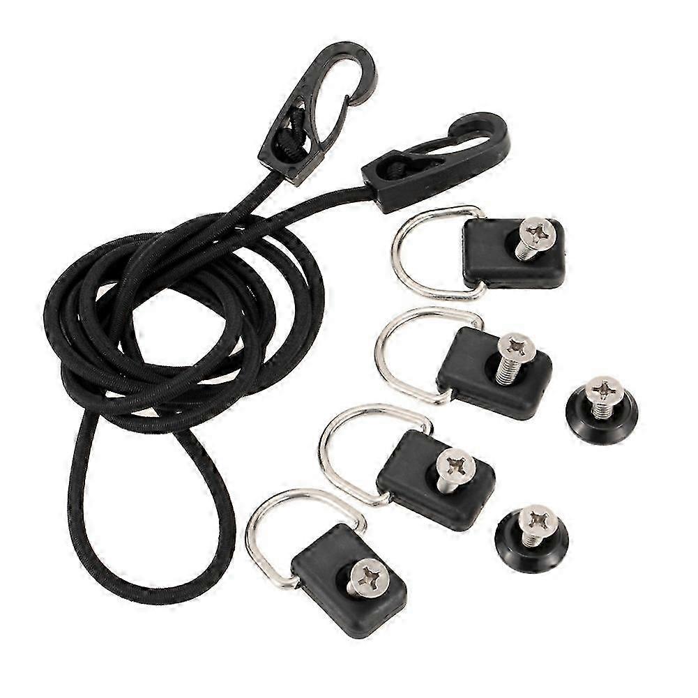 2026 Kayak D Ring Elastic Rope Mooring Deck Fitting Buckles Rigging Accessories Kit