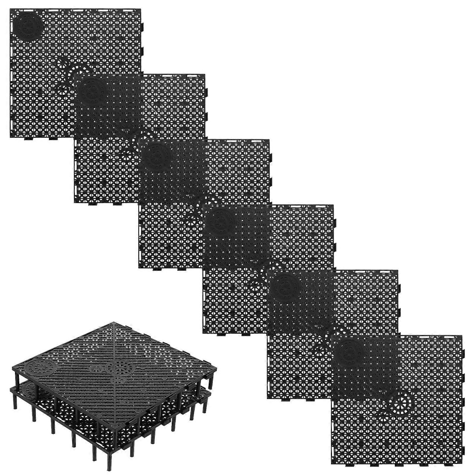 Filter Plate Bottom Filter Plate for Fish Tank 10Pcs Black PVC Splicing