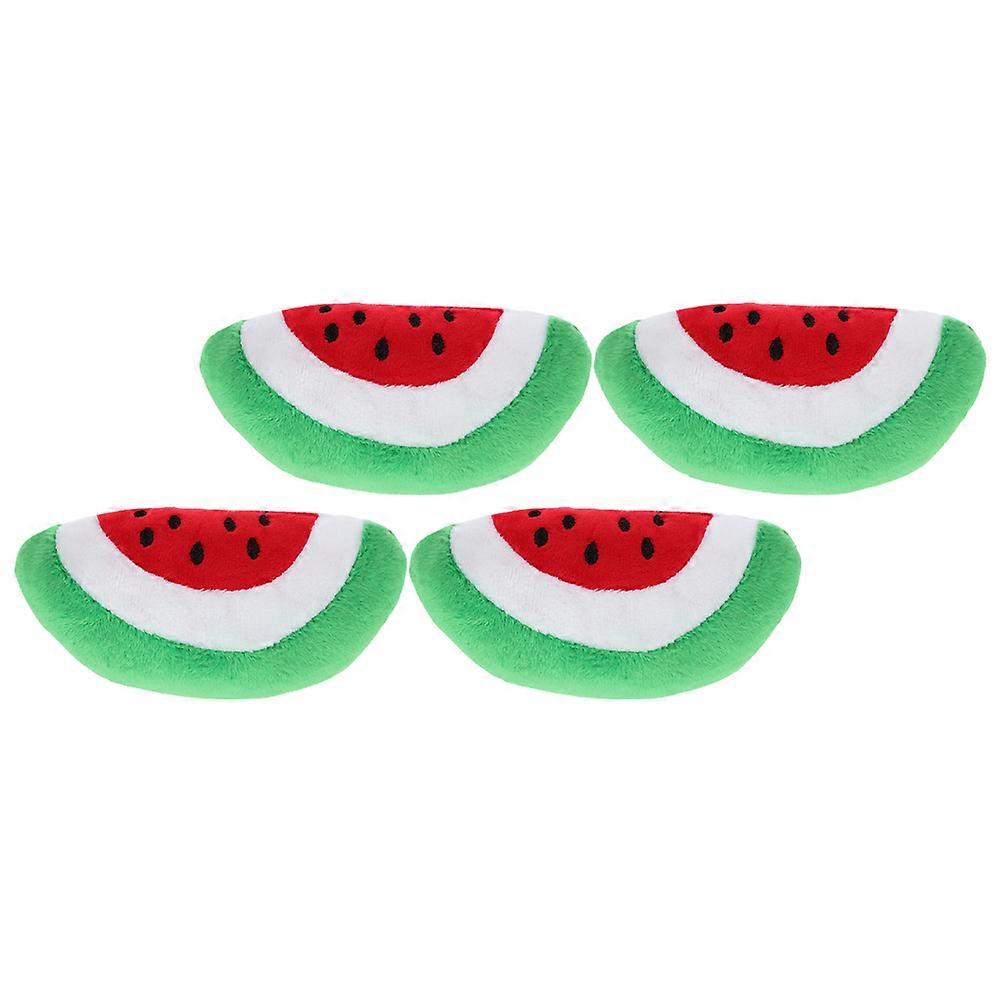 Chew Toy for Dog Plush Watermelon Molar Plaything 4Pcs Pack