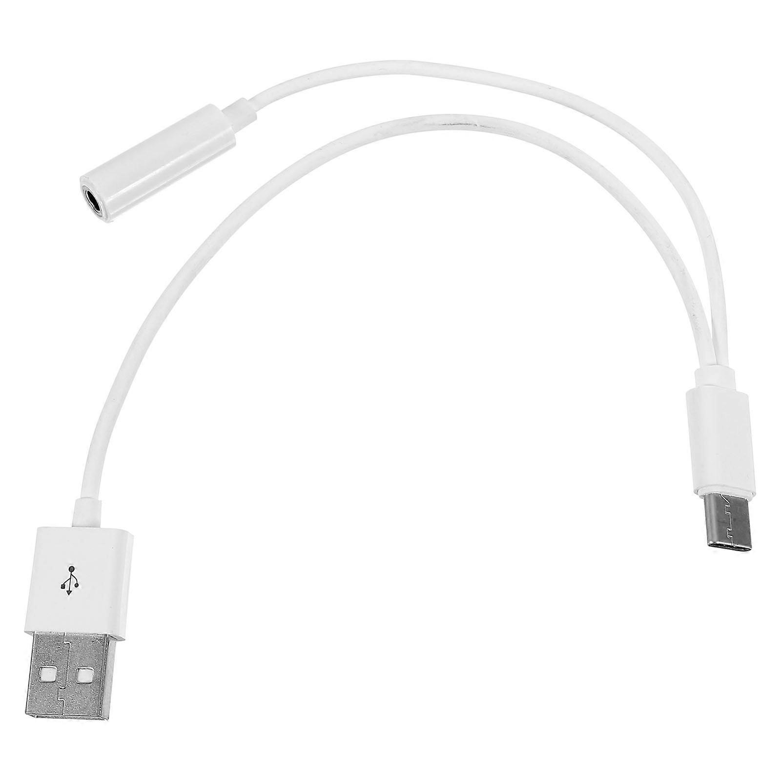 Earphone Cable Adapter Type-C to Double 3.5mm for Phone