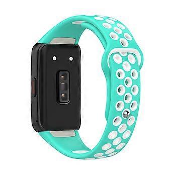 Für Huawei Band 6 / Honor Band 6 Zweifarbiges Silikon-Uhrenarmband Verstellbarer Armbandersatz