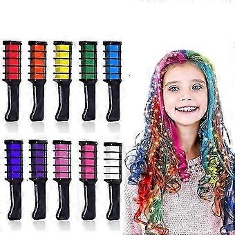 Color de cabello de 10 colores para niñas Regalo para niños, color de cabello claro temporal para niñas y niños de 4 5 6 7 8 9 10+, lavable