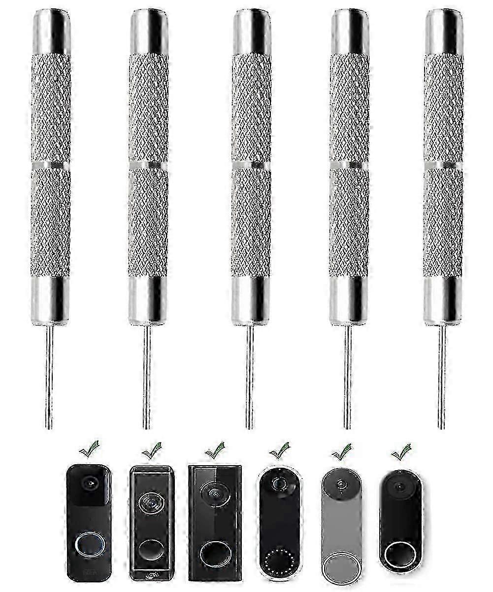 5 Pack Doorbell Removal Pin, Release Key Security Removal Tool Replacement , Remove Video Doorbell From Mount