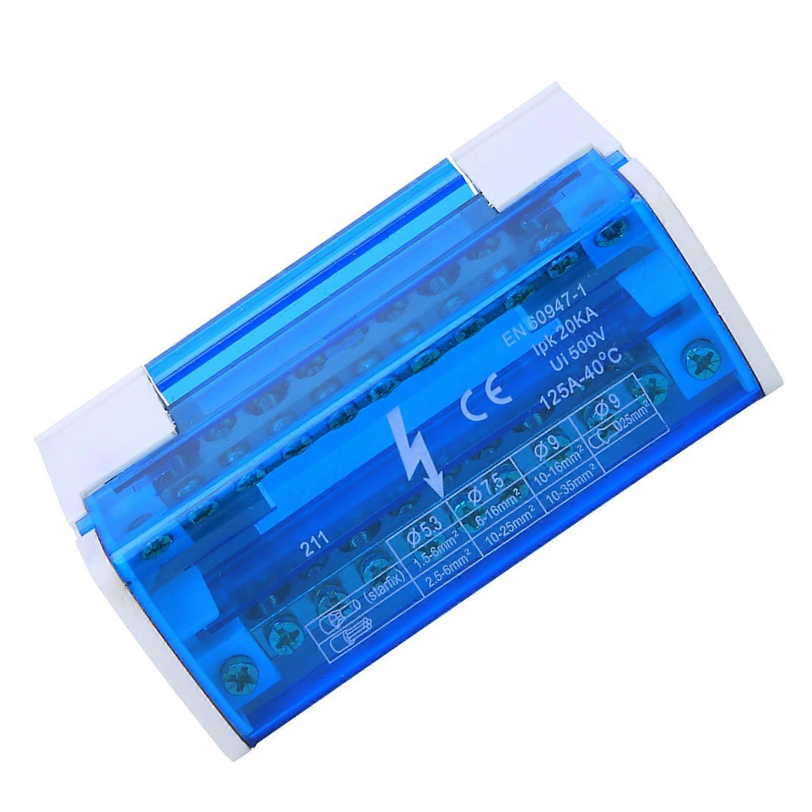 Electrical Junction Box with DIN Rail Terminal Block, Transparent Cover, 2Level Single Phase