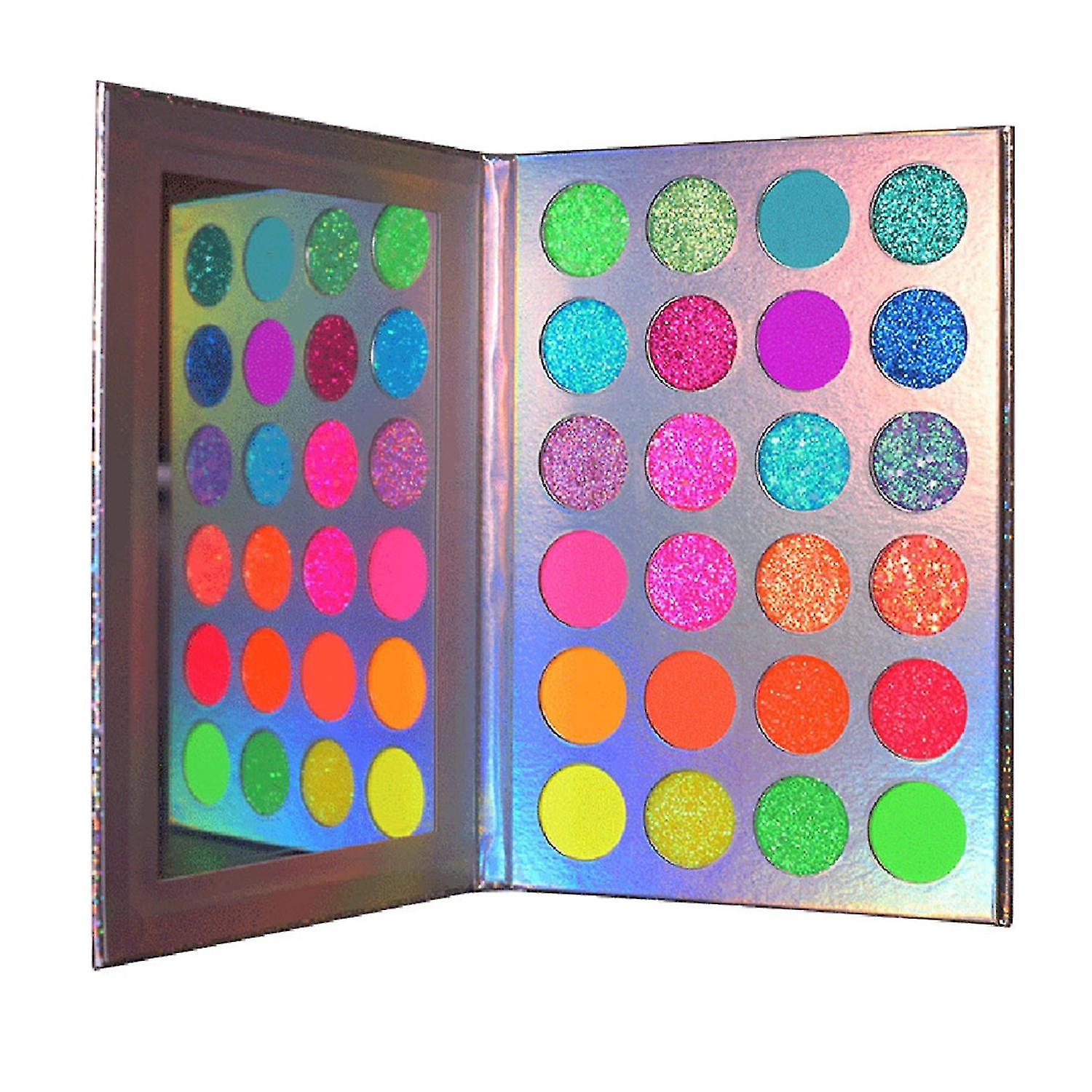 Eye Shadow 24 Colors Neon Eyeshadow Palette Glow In The Dark Paint Pigmented Fluorescent Matte|eye Shadow